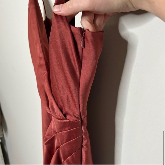 BHLDN Freda Satin Rust Formal Dress - Picture 2 of 4